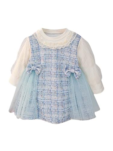 Fldy Kinder Baby Mädchen Kleid Langarm Tweed Prinzessin Kleid...