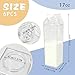 Pesilo 6 Pack 17 oz Milk Carton Water Bottles, Reusable Clear Plastic Square Milk Box Drink Storage Container, Leakproof Portable Juice Tea Jug Drinkware for Outdoor Sports Travel Camping Activities