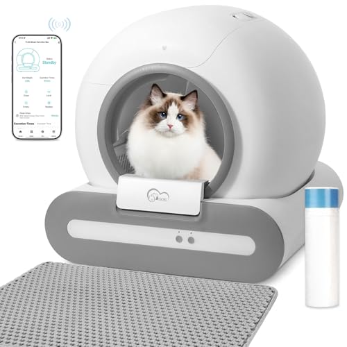 DOEL 2026 Upgrade Self Cleaning Cat Litter Tray Automatic Cat Litter Box 65L Large Capacity Multi-layered security APP Monitor Smart Cat Litter Box for Multiple Cats