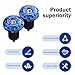 Merdege 2 PCS Motorcycle Bar End Plug, Aluminum Alloy Handlebar Grip End Caps for Electric Car Scooters, Off-Road Motorcycles (Blue)