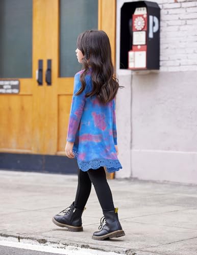 Image of Arshiner Girls Tunic Tops Casual Basic Loose Soft Swing Pullover Long Blouse T-Shirt Tee