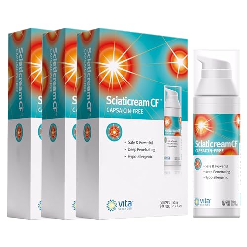 Vita Sciences Sciaticream CF: Rapid Soothing Cream for Sciatic Nerve with Arnica, B1, B5, B6, MSM,