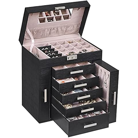 ANWBROAD Large 6-Tier Jewellery Organiser Cover