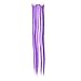 SWACC 7 Pcs Full Head Party Highlights Clip on in Hair Extensions Colored Hair Streak Synthetic Hairpieces (22-Inch Straight, Purple)