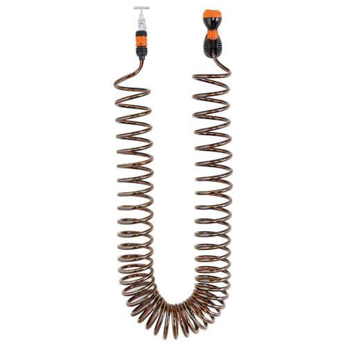 Tubo flessibile spiralato ideale per un utilizzo in balcone, terrazzo, piccoli giardini, nautica e campeggio.