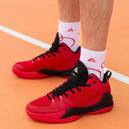 Image of PEAK High Top Mens Basketball Shoes Lou Williams Streetball Master Breathable Outdoor Sneakers Cushioning Shoes for Fitness