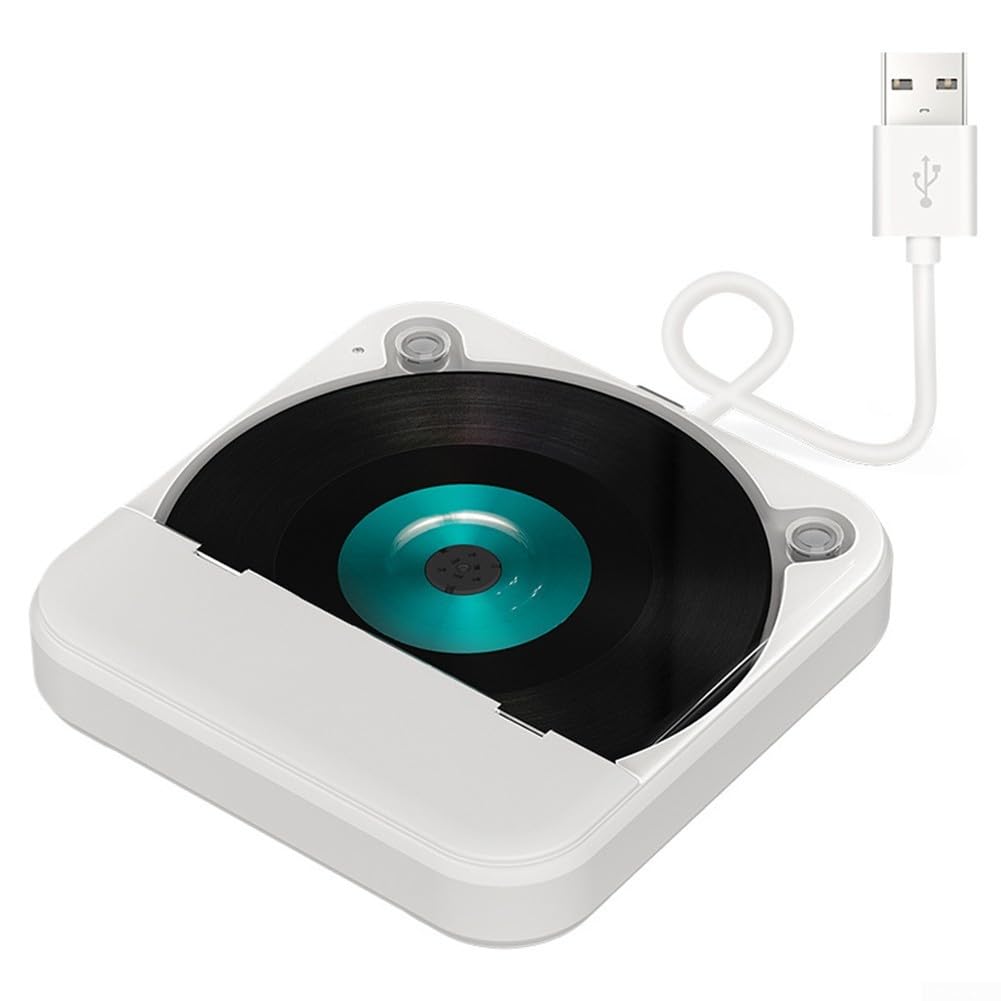 Lettore CD portatile con ingresso USB e AUX per auto portatile TV, design compatto ABS per viaggi Home Audio Entertainment