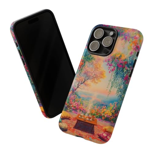 Coque iPhone 15 Pro Max robuste fleurie pour protéger des rayures sans perdre de style
