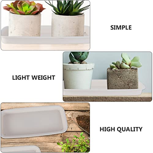 Cabilock Plant Drip Tray 6Pcs Rectangular Flower Box Saucer Plastic Plant Saucer Drip Tray Flower Pot Drip Tray For Window Sill Window Shelf Planter Pot Plant Plate #TOP2