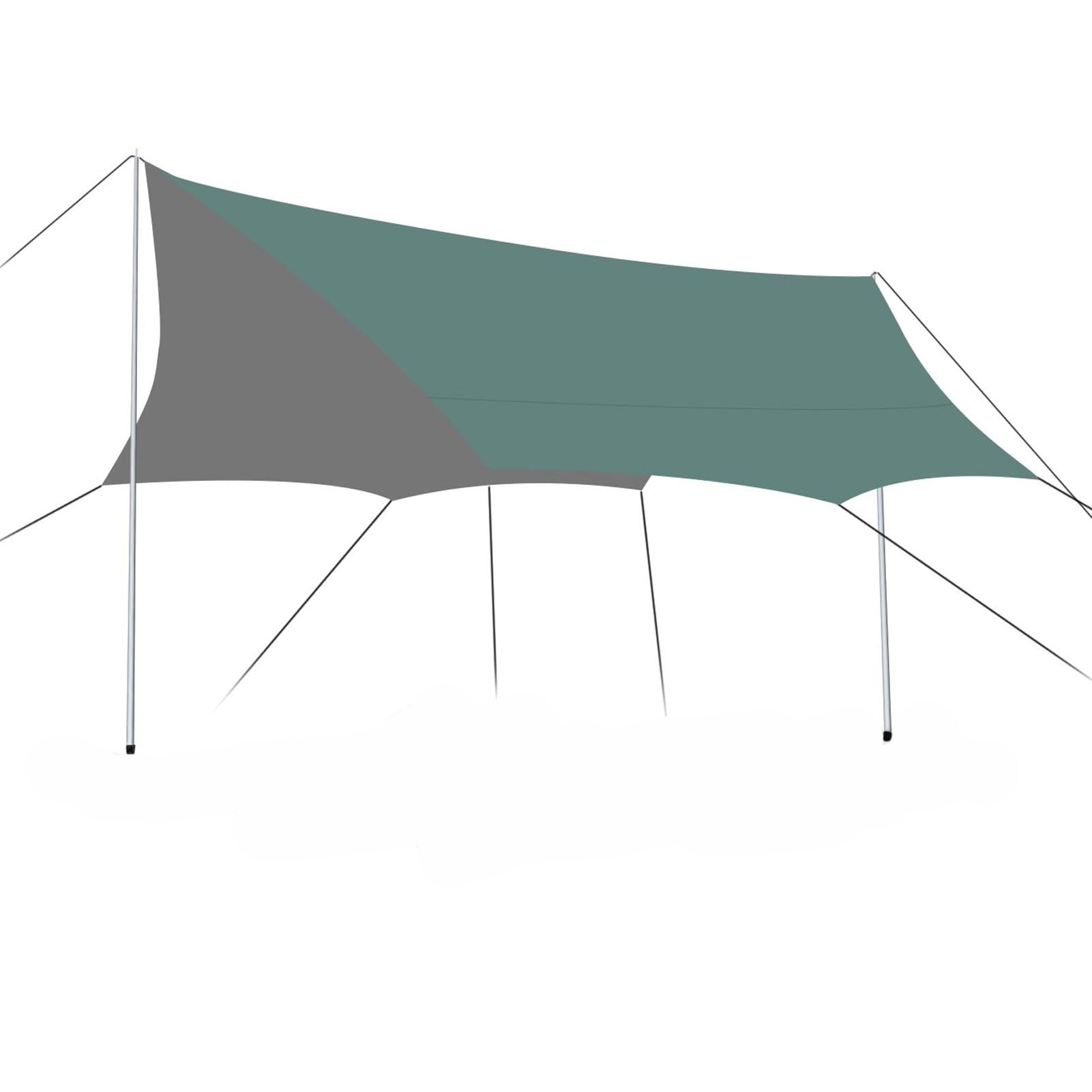 HUHJYUGE Lona Camping Tienda, Lona Parasol para Tienda de Campaña, Lona Impermeable Exterior para Tienda de Campaña, con Cuerdas + Clavos de Tierra + Bolsa de Guarda (A 4.1x3.1m)