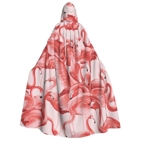 Cape à capuche viking Flamingo1 unisexe pour cosplay d'Halloween