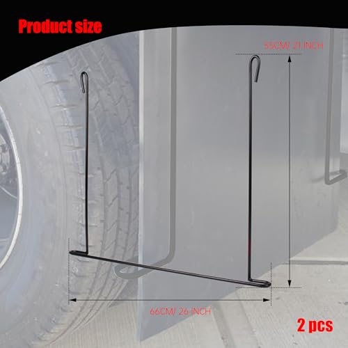 Image of 24 Inch Mud Flap Anti Sail Bracket, 1 Pair Mudflap Hanger Holder fit for Trucks and Trailers