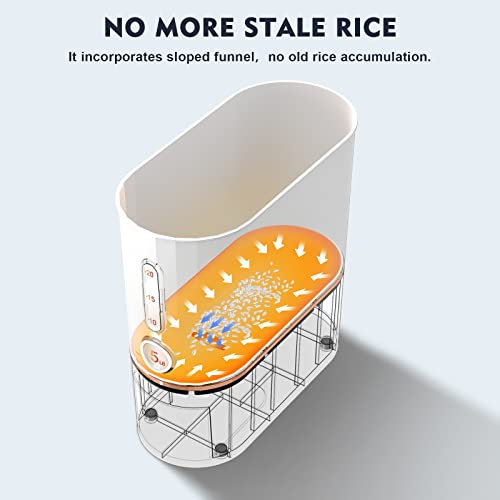 Ubooop Rice Dispenser, 26.5 Lbs Rice Storage Container Holder Bpa-Free, Large Container Food Dispenser With Measuring Cup For Kitchen Pantry Organization(Grey) #TOP3