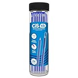 CIS, Caneta Esferografica0,7 mm TIK Squeeze com 24 unidades, cor Azul