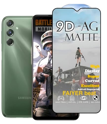 Image of Premium Tempered Glass for SAMSUNG F34 (matte finish glass, Pack of 1) Full Screen Coverage gaming matte Screen Protector Guard (SAMSUNG F34)