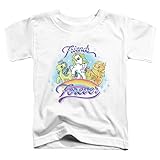 My Little Pony Retro Friends Forever Unisex Toddler T Shirt for Boys and Girls, Small (2T) White