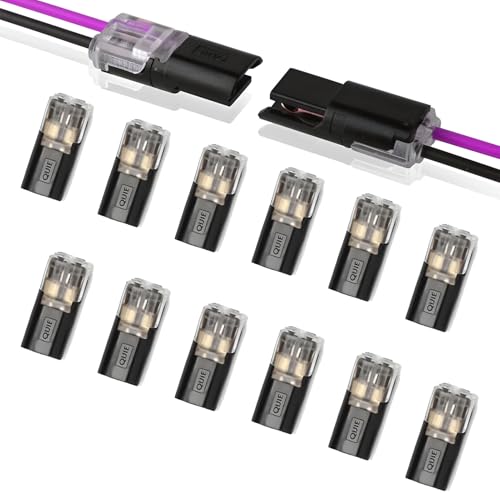 12 Stück Steckverbinder,Kabelverbinder 2 Polig,Steckverbinder 2 Polig,Kabelverbinder,Kabel Steckverbinder,Steckverbinder 12v,Amp Stecker 2 Polig,Auto Stecker 2 Polig,für 18-22...