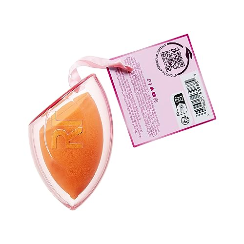 Real Techniques Funda de viaje Miracle Complexion Sponge, esponja para mezclar maquillaje con adornos navideños como base de maquillaje, incluye funda de viaje, juego de 2 piezas - imagen 4