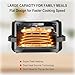Pizza Oven & Air Fryer, 4.3L 11-in-1 Flat Airfryer with Superior Top and Bottom Airflow Tech, Digital Display, Large Viewing Window, Grill Plate, Up to 32 Chicken Wings / 11" Pizza Capacity
