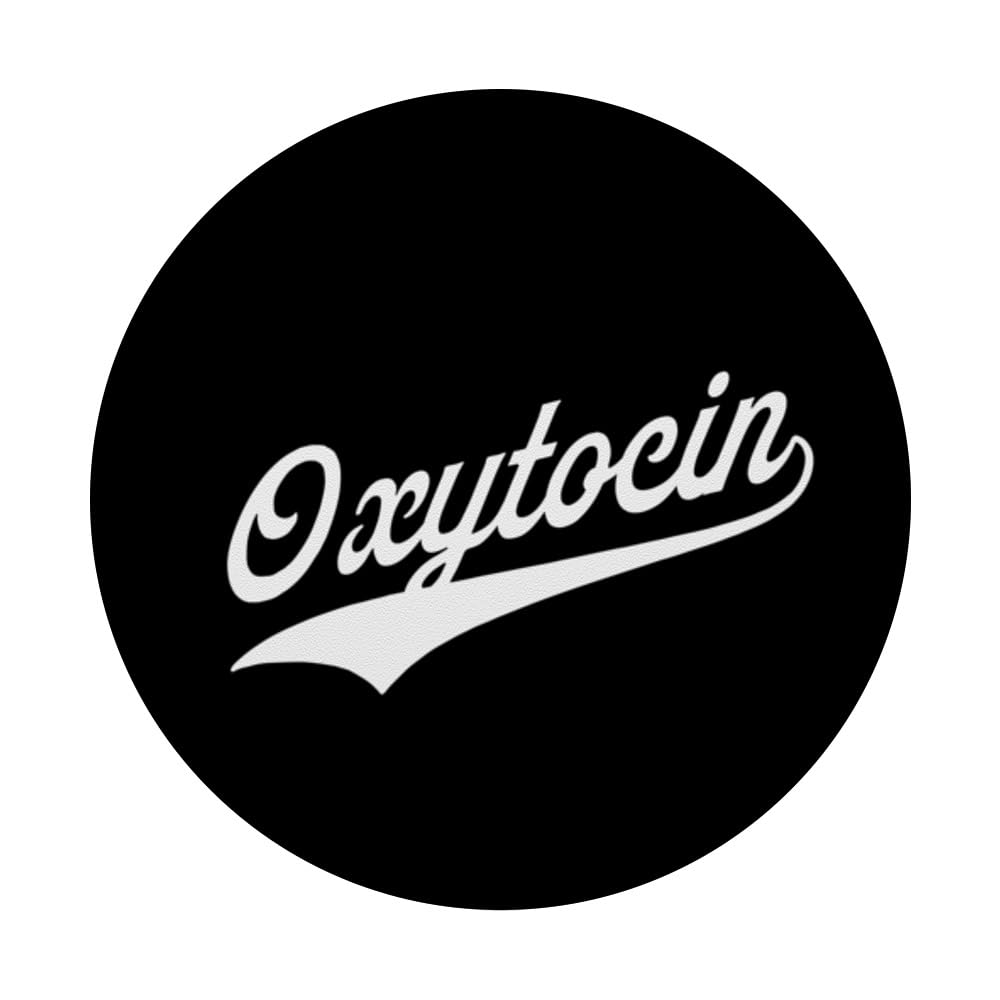 Oxytocin Molecule PopSockets Swappable PopGrip, Black - Image 3