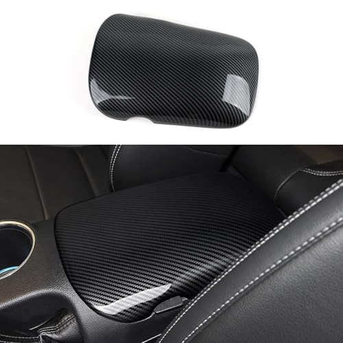 Car Center Console Armrest Storage Box Sticker ABS Carbon Fiber
