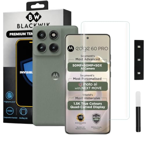 Image of Blackwik UV Curved Tempered Glass for Moto Edge 60 /60 Pro | 1-Pack