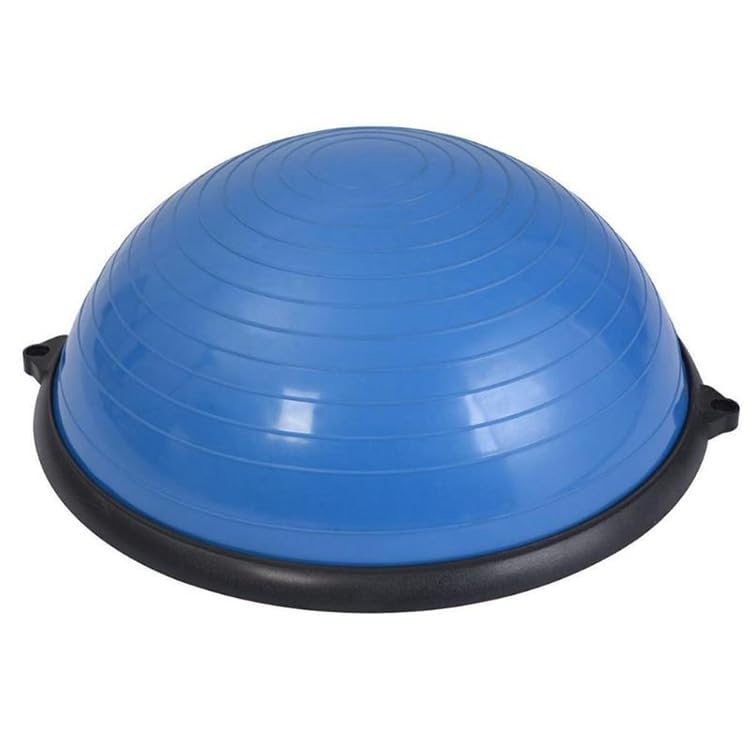 Physiostores Balance Ball Trainer, Half Exercise Ball with Anti-Slip Base, Blue, for Yoga, Gym Training, Core Strength, Includes Foot Pump and Tube-image-24