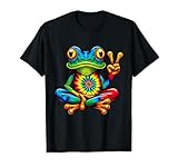 Tie-Dye Frog Peace Sign for Men Women Kids T-Shirt