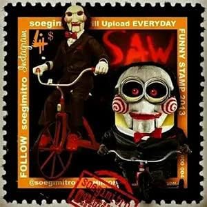 Miniatura 7 de Huihong Mini mercancía de película de terror, juguete de modelo de película de terror, figura clásica de rompecabezas de Billy con caja de silla