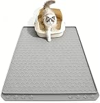 Cat Litter Mat Extra Large 51" x 25.6" - Silicone Litter Trapping Mat for Scatter Control, Waterproof Non-Slip with Raised Edges, Soft on Paws, Easy to Clean, Multi-Purpose Pet Pad
