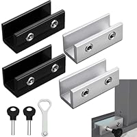 4 Stück Verstellbares Schiebefenster Türschloss WISIRENT, Verstellbarer Schiebefensterbegrenzer Schiebefensterschloss mit Schlüssel, Verstellbarer Schiebefensterbegrenzer für Schiebetür und Fenster