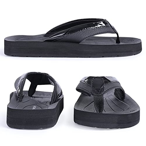 Equick Women's Flip Flops Arch Support Yago Mat Insole Sandal Casual Slipper Outdoor And Indoor-U222Pjrzt620.Et-Black-37 #TOP4