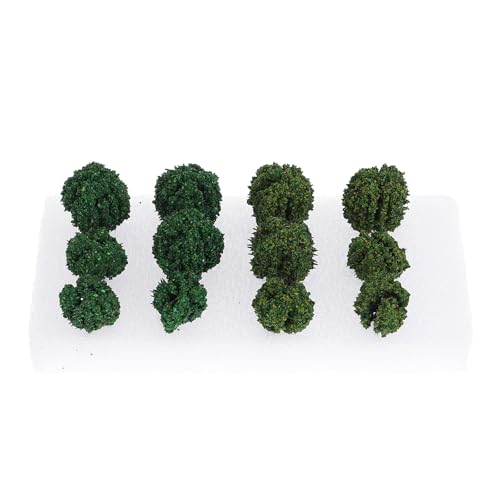 Arbustos artificiales miniatura plástico verde para adorno de mesa de arena y maquetas DIY