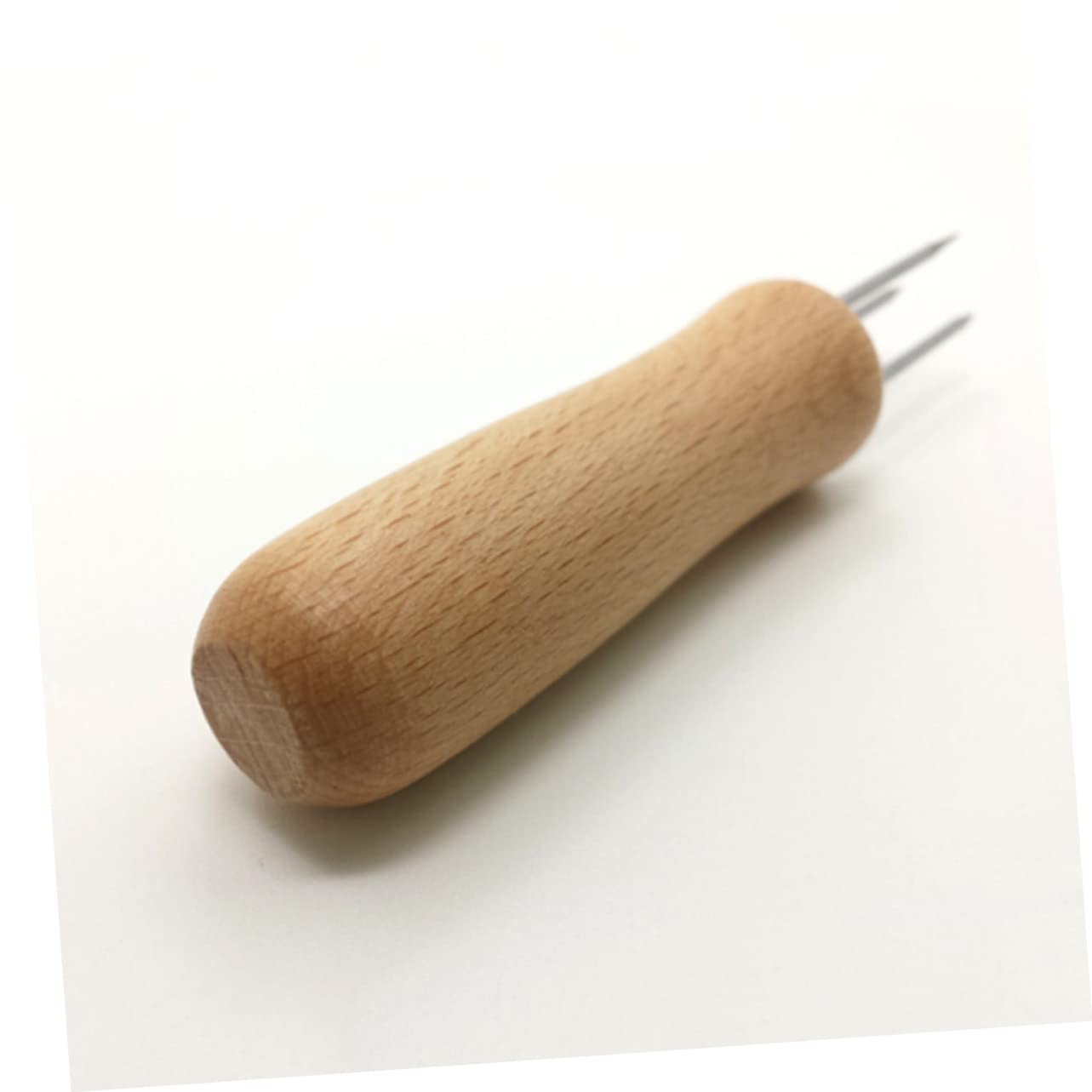 IWOWHERO 6Pcs Stainless Steel Holders with Wooden Handles Ergonomic Grilling Forks for Bbq Durable Fruit Forks for Home Cooking and Outdoor Barbecues