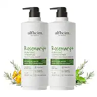 ALFHEIM Rosemary+ Purifying Shampoo & Conditioner Set – Balancing Hair Care for Oily & Fine Hair with Rosemary, Peppermint & Jojoba Oils – Deep Cleanse, Lightweight Hydration, Sulfate Free, 33.8 oz x2