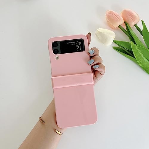 Coque de luxe Samsung Galaxy Z Flip 3 et 4 finition candy rose pastel