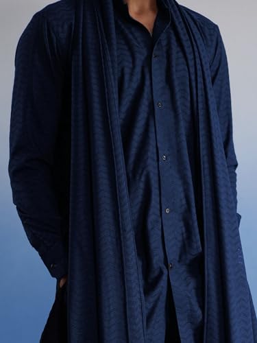 Image of VASTRAMAY Men's Net Kurta, Pyjama and Dupatta Set
