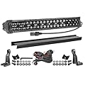 20 Inch LED Light Bar with Wiring Harness, Nirider Black Series LED Bar with Cover 250W Spot Flood LED Fog Light Driving Light Work Light Off Road Light Bar for Truck ATV UTV RZR Ford SXS Wrangler