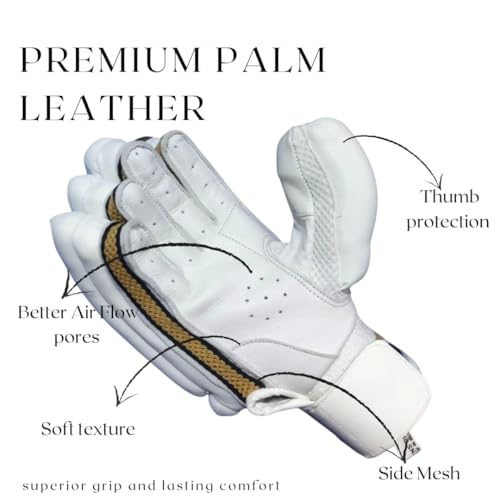 Image of Player Edition Cricket Gloves | Batting Gloves for Mens (Golden, Right)