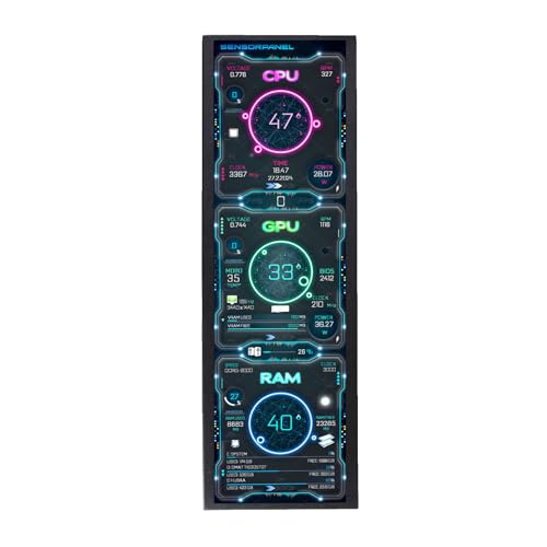 Image of VSDISPLAY 14.5'' 2560x720 2K IPS Monitor PC Case Screen Stretched Bar LCD | for Computer PC Case GPU CPU Secondary Display,Supports Type C Video Input
