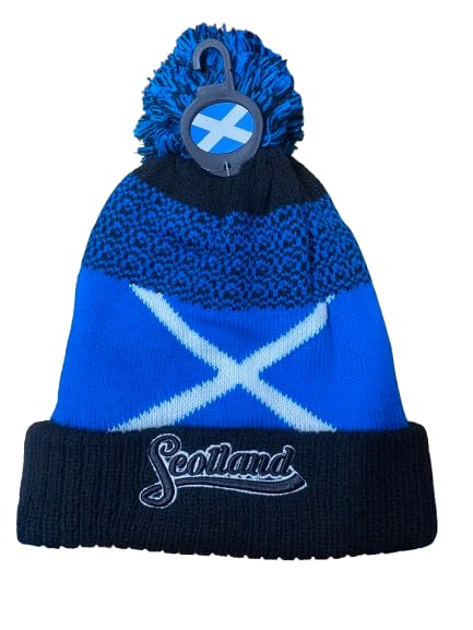 Bonnet bleu Saltire contre le froid hivernal avec maille extensible Heather Gifts