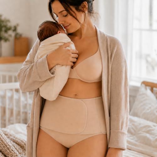 Image of NEWFORM iMom Postpartum Belly Band - Tummy Control Underwear for Women High C Section Recovery Fajas Postparto para Mujer