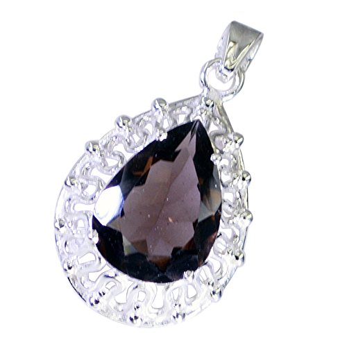 Pendentif Argent Quartz Fumé Idée Cadeau Idéal Femme