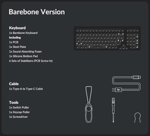 Image of Keychron K4 Pro QMK /VIA Wireless Mechanical Keyboard /Fully Assembled (Hot-Swappable) / White Backlight K Pro Brown /Black