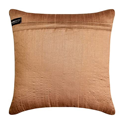 The Homecentric Pillow Cover, Copper Pillow Cover 16X16 Inch (40X40 Cm), Casual Sofa Pillow, Chinese Pillow Case, Silk Throw Pillow Couch, Circles Dots, Illusion, Sequins Embellished - Copper Swirls #TOP2
