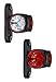Produktbild 2 x Gummibremsleuchten LED 12 V 24 V mit Kontrollschild E Positionslicht LKW PKW Lampe weiß rot orange