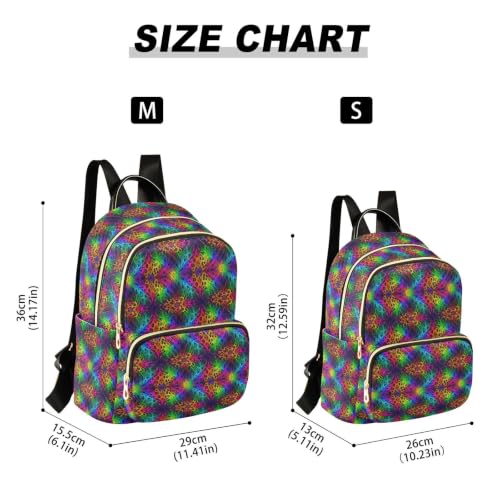 Mochila de poliéster ligero S con estampado arcoíris resistente 3