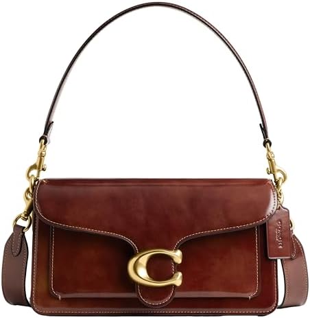 COACH Bolsa de ombro malhada 66, B4/Neutro escuro, One Size