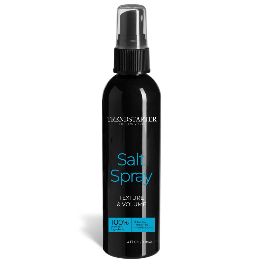 TRENDSTARTER - SALT SPRAY - Texturizing - Volumizing - Beach & Surf Hair Styles - Curl & Wave Enhancing Control - Pre-Styling Solution - Made with Castor Oil (4 Fl. Oz.)