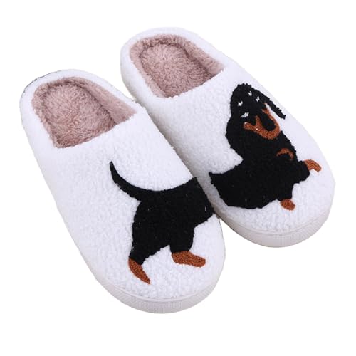 Cartoon Slippers for Womens Mens Cute Slippers Cozy Plush Warm Slip-on House Shoes for Indoor and Outdoor Meet Me at Midnight Strawberry Mushroom Evil Eyes Love Heart Valentine's Day Gifts